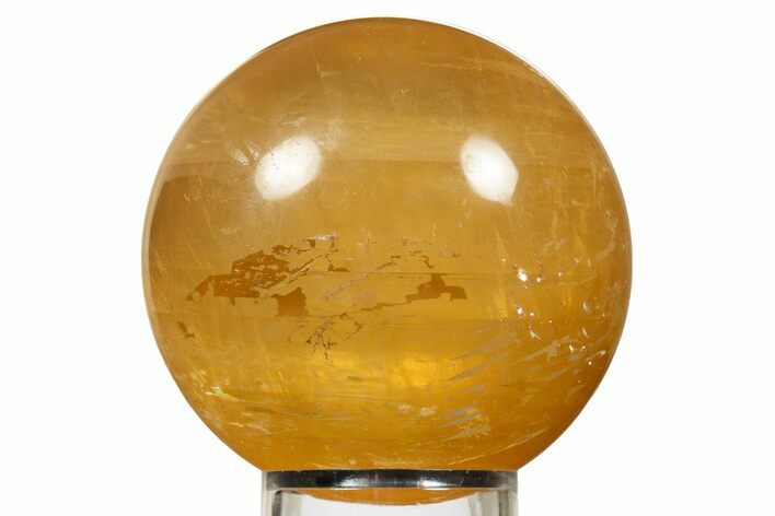 Polished Honey Calcite Sphere - China #323001